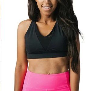 Zyia Active Mesh Adjustable Sports Bra Black M